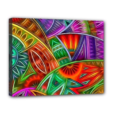 Happy Tribe Canvas 14  X 11  (framed) by KirstenStar