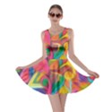 Colorful Floral Abstract Painting Skater Dress View1