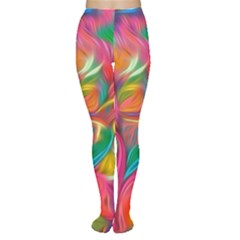 Colorful Floral Abstract Painting Tights by KirstenStar