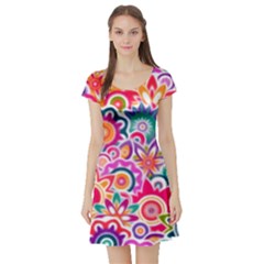 Eden s Garden Short Sleeve Skater Dress