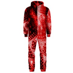 Red Fractal Lace Hooded Jumpsuit (men) by KirstenStar