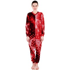 Red Fractal Lace Onepiece Jumpsuit (ladies) by KirstenStar