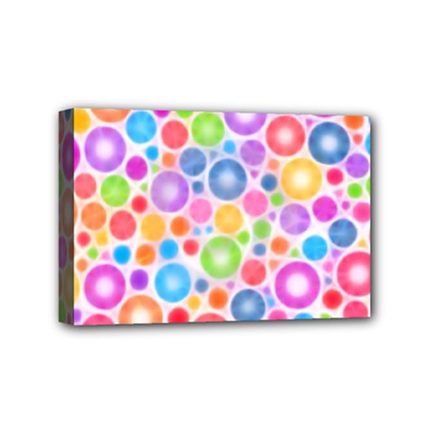 Candy Color s Circles Mini Canvas 6  X 4  (framed) by KirstenStar