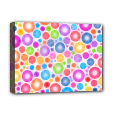 Candy Color s Circles Deluxe Canvas 16  X 12  (framed)  by KirstenStar