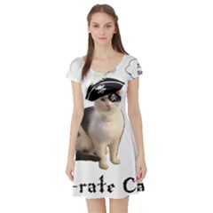 Pi-rate Cat Short Sleeve Skater Dress by brainchilddesigns