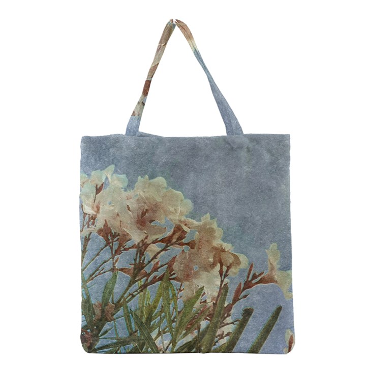 Floral Grunge Vintage Photo Grocery Tote Bag