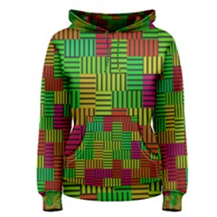 Colorful Stripes And Squares Pullover Hoodie by LalyLauraFLM