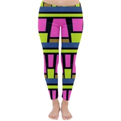 Trapeze And Stripes Winter Leggings