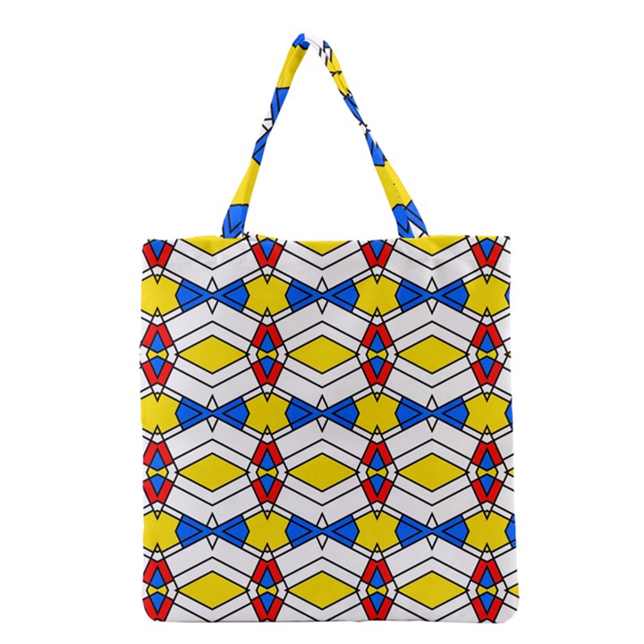 Colorful rhombus chains Grocery Tote Bag