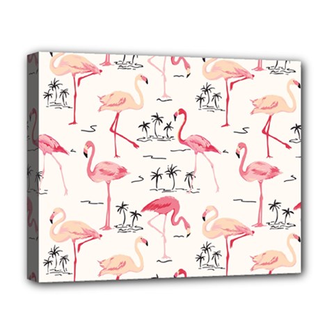 Flamingo Pattern Deluxe Canvas 20  X 16   by Contest580383