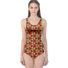 Lovely Trendy Pattern Background Pattern Women s One Piece Swimsuits by GardenOfOphir