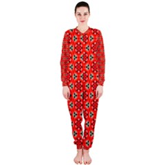 Lovely Orange Trendy Pattern  Onepiece Jumpsuit (ladies) 