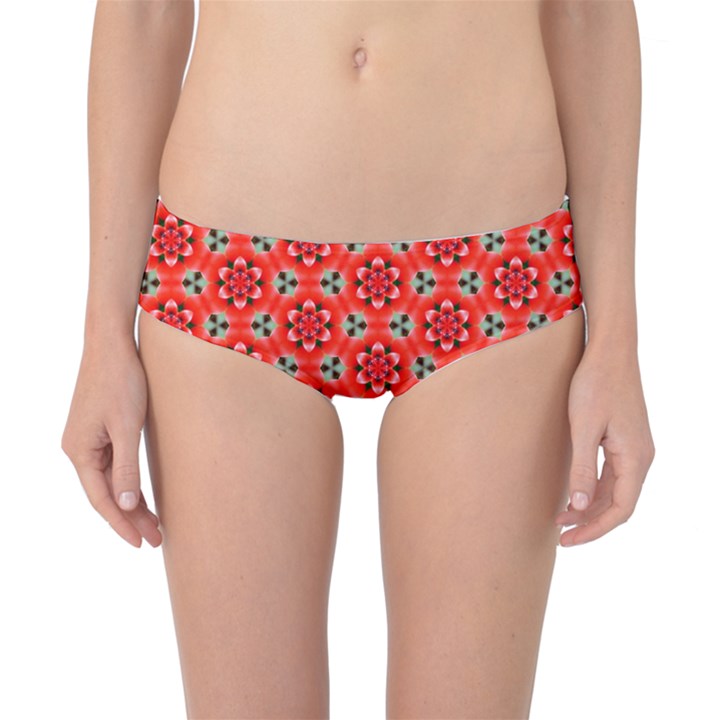 Lovely Orange Trendy Pattern  Classic Bikini Bottoms