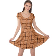 Faux Animal Print Pattern Cap Sleeve Dresses by GardenOfOphir