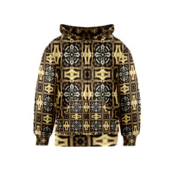 Faux Animal Print Pattern Kids Zipper Hoodies