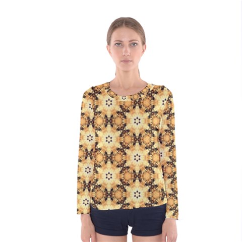 Faux Animal Print Pattern Women s Long Sleeve T-shirts by GardenOfOphir