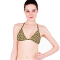 Faux Animal Print Pattern Bikini Tops View1