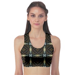 Faux Animal Print Pattern Sports Bra by GardenOfOphir