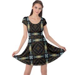 Faux Animal Print Pattern Cap Sleeve Dresses by GardenOfOphir