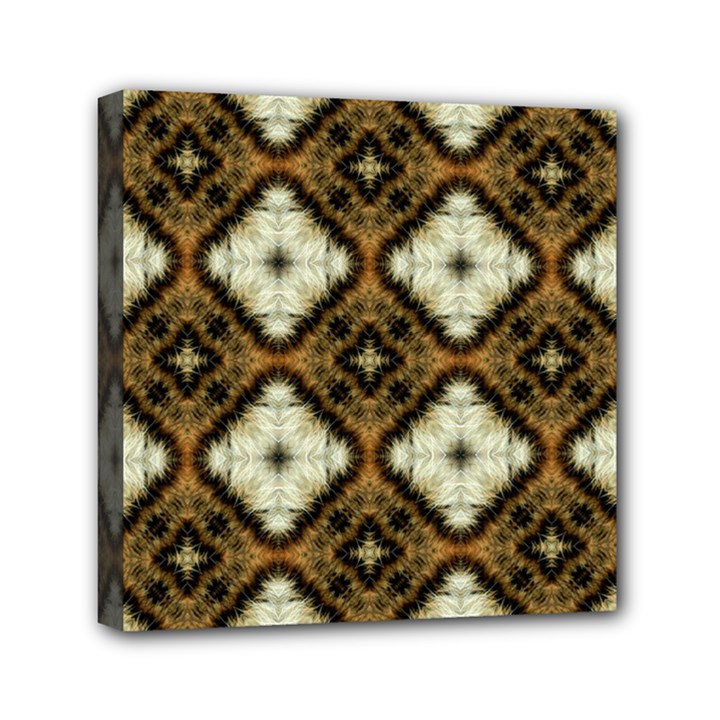 Faux Animal Print Pattern Mini Canvas 6  x 6 