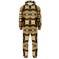 Faux Animal Print Pattern Hooded Jumpsuit (men) 