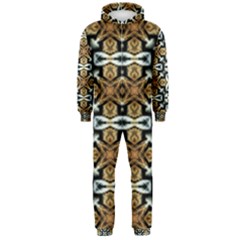 Faux Animal Print Pattern Hooded Jumpsuit (men) 