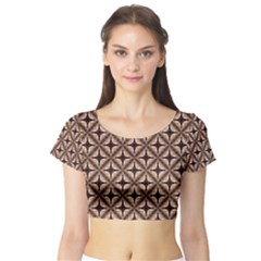 Cute Pretty Elegant Pattern Short Sleeve Crop Top