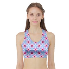 Cute Pretty Elegant Pattern Women s Sports Bra With Border