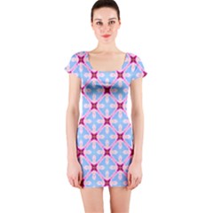 Cute Pretty Elegant Pattern Short Sleeve Bodycon Dresses