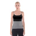 Black and White Chevron Spaghetti Strap Top View1