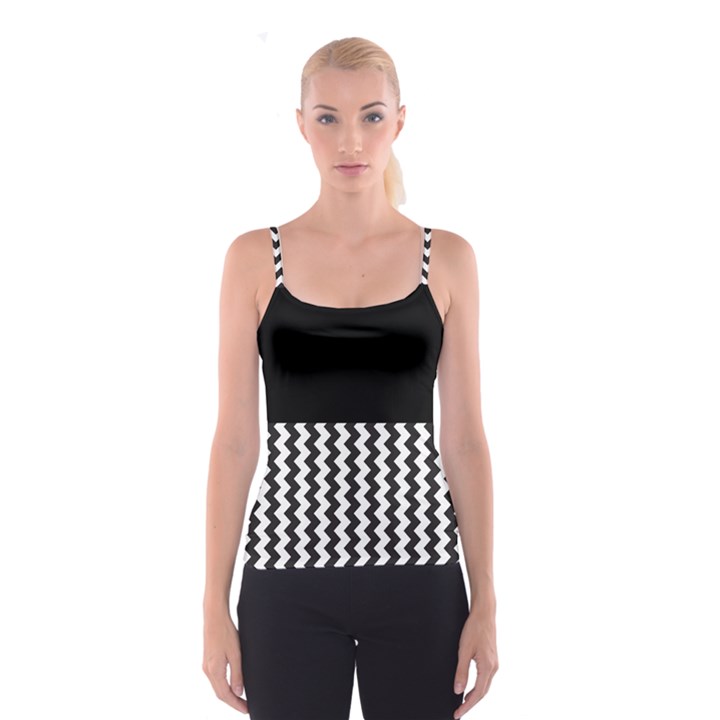 Black and White Chevron Spaghetti Strap Top