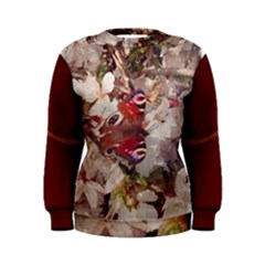 Blossom Butterfly Watercolour Women s Sweatshirts by DeneWestUK