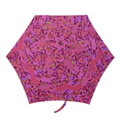 Bright Pink Confetti Storm Mini Folding Umbrellas by KirstenStar