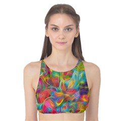 Colorful Autumn Tank Bikini Top by KirstenStar