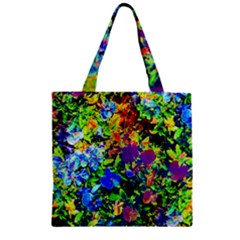 The Neon Garden Zipper Grocery Tote Bags