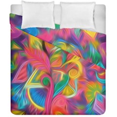 Colorful Floral Abstract Painting Duvet Cover (double Size)