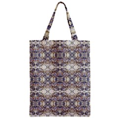 Oriental Geometric Floral Print Zipper Classic Tote Bags