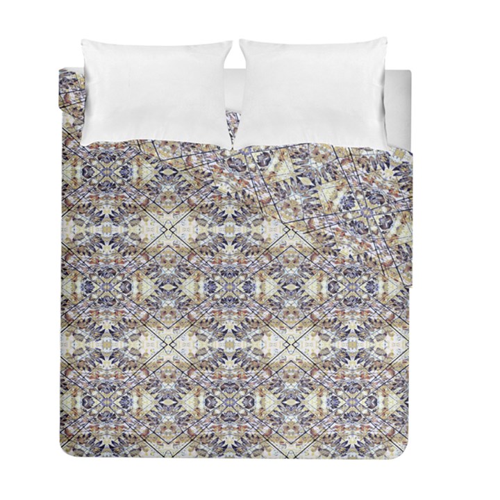 Oriental Geometric Floral Print Duvet Cover (Twin Size)