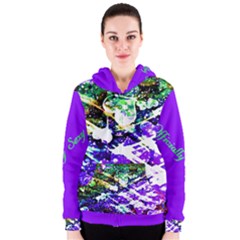 Officially Sexy Purple Floating Hearts Collection Women s Zipper Hoodie by OfficiallySexy