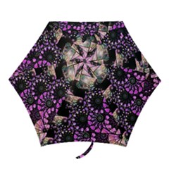 Hippy Fractal Spiral Stacks Mini Folding Umbrellas by KirstenStar