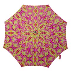 Pink And Yellow Rave Pattern Hook Handle Umbrellas (medium)