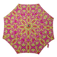 Pink And Yellow Rave Pattern Hook Handle Umbrellas (small)