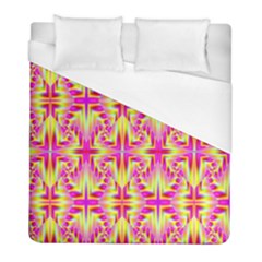 Pink And Yellow Rave Pattern Duvet Cover Single Side (twin Size)