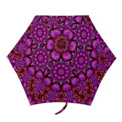 Pink Fractal Kaleidoscope  Mini Folding Umbrellas by KirstenStar