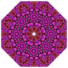 Pink Fractal Kaleidoscope  Hook Handle Umbrellas (medium)