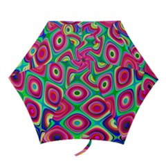 Psychedelic Checker Board Mini Folding Umbrellas by KirstenStar