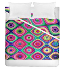 Psychedelic Checker Board Duvet Cover (full/queen Size)