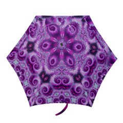 Purple Ecstasy Fractal Artwork Mini Folding Umbrellas