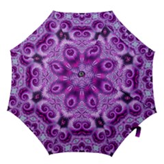 Purple Ecstasy Fractal Artwork Hook Handle Umbrellas (medium)