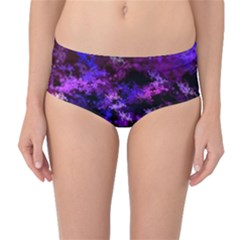 Purple Skulls Goth Storm Mid-waist Bikini Bottoms by KirstenStar